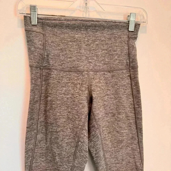 Lululemon Pure Practice Pants Leggings High Rise Lattice Tights Heathered Grey 6 - Picture 4 of 13
